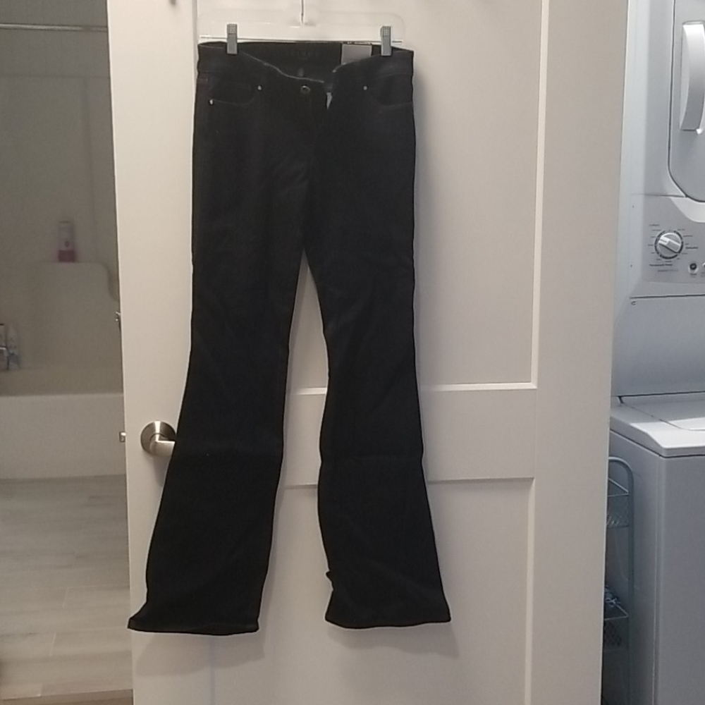 Dark denim skinny flare jeans